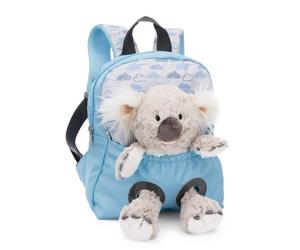 NICI 49840 Rucksack mit Plüschtier 21 x 26 cm Koala 25 cm hellblau