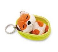 NICI Schlüsselanhänger Sleeping Pets Fuchs 8cm in Körbchen - orange - Treuer-Begleiter für Rucksack oder Tasche, Schlüsselhalter für klein und Groß | 61601