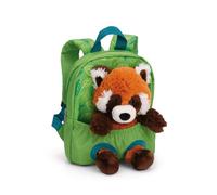 NICI 61747 Rucksack mit Plüschtier 21 x 26 cm Roter Panda 25 cm