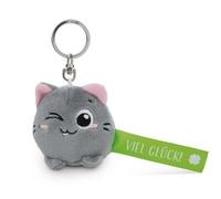 NICI 62060 Schlüsselanhänger Katze "Viel Glück!" grün
