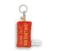 Schlüsselanhänger - mini Plüschkissen Keine Zeit, bin Rentner! 8 cm