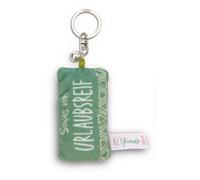 NICI Schlüsselanhänger Mini Plüschkissen Sowas von urlaubsreif 8 cm, mit Glöckchen, bunt – 62113
