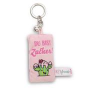 Schlüsselanhänger - mini Plüschkissen du bist zucker! 8 cm