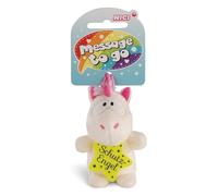NICI 42725, 8 cm Unicorn Anhänger Einhorn Theodor Schutzengel, weiß/pink