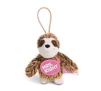 NICI Animals 44854 Anhänger Faultier mit Spruch Mrs. Right 8cm mit Loop, Braun