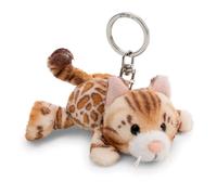 Schlüsselanhänger Katze Bengal 10cm - braun - Treuer-Plüschbegleiter für Rucksack oder Tasche, Schlüsselhalter für Klein und Groß | 63061