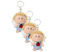 NICI beschütze Dich“, Glücksbringer Schutzengel Engel Unisex Schlüsselanhänger für Schlüsselband, Schlüsselbund & Schlüsselkette I 34552, blau mit Marienkäfer, 7 cm (Packung mit 3)