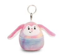 NICI Schlüsselanhänger Chill Hase 8cm-bunt-Plüsch-Begleiter für Rucksack oder Tasche, Kuschel-Anhänger mit Metallring für Schlüsselbund & Schlüsselhalter | 61753