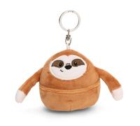 NICI Schlüsselanhänger Chill Faultier 8cm-braun-Plüsch-Begleiter für Rucksack oder Tasche, Kuschel-Anhänger mit Metallring für Schlüsselbund & Schlüsselhalter | 61758