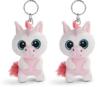 NICI Glubschis: Das Original - Glubschis Schlüsselanhänger Einhorn Milky-Fee 9 cm - Einhorn Kuscheltieranhänger mit Schlüsselring für Schlüsselband, Schlüsselbund & Schlüsselhalter, Unisex- 45551