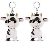 NICI Glubschis: Das Original - Glubschis Schlüsselanhänger Kuh Moolon 9 cm - Kuh Kuscheltieranhänger mit Schlüsselring für Schlüsselband, Schlüsselbund & Schlüsselhalter - Taschenanhänger