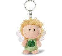 Nici Bring dir Glück“, Glücksbringer Schutzengel Engel Schlüsselanhänger für Schlüsselband, Schlüsselbund & Schlüsselkette I 34553, grün mit Kleeblatt, 7 cm