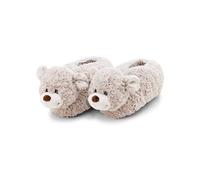 NICI Hausschuhe Bär Finni Gr. 36-39 (M) - grau - Warme Kuscheltier Hausschuhe für Jungen und Mädchen, Tier-Schuhe mit Anti-Rutsch Sohle, Slippers | 62332