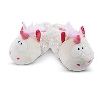 NICI Hausschuhe Einhorn Theodor im Schneeanzug Gr. 34-37 M I Plüsch-Hauschuhe für Kinder I Warme Kuscheltier Hausschuhe für Mädchen & Jungen - 48168