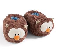 NICI Hausschuhe Eule Oscar Größe 38-41 - kuschelige Pantoffeln für warme Füße, Plüsch-Schuhe im Eulen-Design für Kinder & Erwachsene, 48935, tolle Geschenkidee, braun