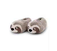 NICI Hausschuhe für Kinder & Erwachsene Faultier Izzy Icetumbler 40-43 (L) - beige - Warme Kuscheltier Schuhe aus Plüsch mit Anti-Rutsch Sohle, Slippers - 62452