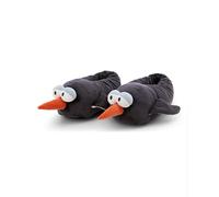 NICI Hausschuhe für Kinder & Erwachsene Pinguin Jorge Thunder 36-39 (M) - grau - Warme Kuscheltier Schuhe aus Plüsch, Mit Anti-Rutsch Sohle, Slippers - 62449