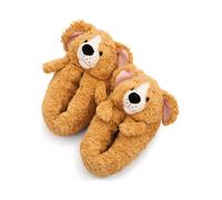 NICI Hausschuhe "Hund" in Hellbraun - Größe 40-43 | Kinderhausschuhe