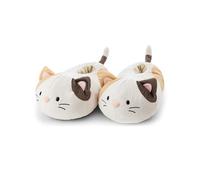 NICI Hausschuhe mymochi Katze Angy 40-43 (L) - weiß - Warme Kuscheltier Hausschuhe aus Plüsch für Kinder und Erwachsene, Tier-Schuhe mit Anti-Rutsch Sohle, Slippers