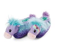 NICI Hausschuhe Pony Starjumper Gr. 38-41 (L) -Plüsch-Hauschuhe rutschfest - Warme Kuscheltier Hausschuhe für Jungen, Mädchen & Erwachsene - Tier-Schuhe mit Anti-Rutsch Sohle - Slippers