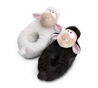 NICI Hausschuhe Schaf Wool*y Gang Gr. 34-37 (M) Schwarz-Weiß - Nachhaltige warme NICI Kuscheltier Hausschuhe mit Anti-Rutsch Sohle für Kinder & Erwachsene - 49925