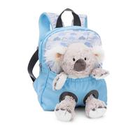 NICI Kinderrucksack blau 2 in 1 mit Kuscheltier Koala 25cm - Kindergartenrucksack Mädchen & Jungen - Weicher Rückenbereich & verstellbare Gurte - 49840