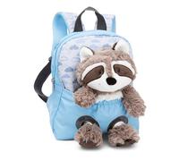 NICI Kindergartenrucksack NICI Travel Friends Waschbär Kunstfaser grau, blau St.