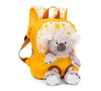 NICI 49842 Rucksack 21x26cm Plüschtier 25cm-Abnehmbarer Pluschspielzeug Weich Flauschig-Kindergartenrucksack mit Kuscheltier für 2-5 Jährige Jungen und Mädchen, Koala gelb