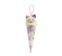 NICI NICI Schlüsselanhänger Katze Angy mit Kleeblatt moodie mit Loop beige 8cm in Schulranzen-Geschenkbox