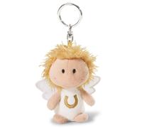 NICI 34555 - Schlüsselanhänger Schutzengel mit Hufeisen Ich pass auf dich auf, Glücksbringer, weiß, 7 cm