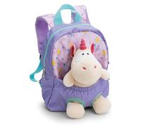 NICI Rucksack mit Plüschtier 21x26cm Einhorn 25cm - lila - Abnehmbarer Pluschspielzeug Weich Flauschig- Kindergartenrucksack mit Kuscheltier für 2-5 Jährige Jungen und Mädchen - 62690