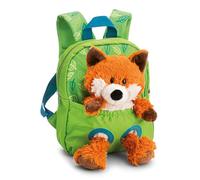 NICI NICI 62692 - Grüner Rucksack mit Plüschtier Fuchs, 2-teilig, Fuchs:25cm