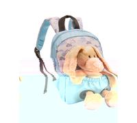 NICI Rucksack mit Plüschtier 21x26cm Hase 25cm hellblau 1 Stk.