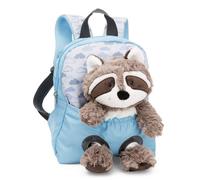 NICI Kindergartenrucksack NICI Travel Friends Waschbär Kunstfaser grau, blau St.
