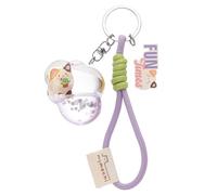 NICI Schlüssel- und Taschenanhänger Katze Angy 5x4cm Liquid - lila - Süßer Liquid Anhänger, niedlicher Accessoire Charm, Katzen- & Kawaii-Fans | 63184