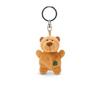 Schlüsselanhänger Bär beige mit Kleeblatt 5cm