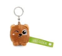 NICI Schlüsselanhänger Bär „Viel Glück“ 5cm-braun-Treuer-Begleiter für Rucksack oder Tasche, Schlüsselhalter für klein und Groß | 62039
