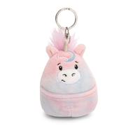 NICI Schlüsselanhänger Chill Einhorn 8cm-bunt-Plüsch-Begleiter für Rucksack oder Tasche, Kuschel-Anhänger mit Metallring für Schlüsselbund & Schlüsselhalter | 61760
