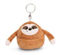 NICI Schlüsselanhänger Chill Faultier 8cm-braun-Plüsch-Begleiter für Rucksack oder Tasche, Kuschel-Anhänger mit Metallring für Schlüsselbund & Schlüsselhalter | 61758
