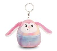 NICI Schlüsselanhänger Chill Hase 8cm-bunt-Plüsch-Begleiter für Rucksack oder Tasche, Kuschel-Anhänger mit Metallring für Schlüsselbund & Schlüsselhalter | 61753