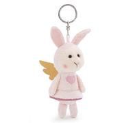 NICI 61187 Schlüsselanhänger Dein Schutzengel Hase mit Herz 10cm pink-Plüsch-Begleiter Kuscheltieranhänger mit Schlüsselring für Schlüsselband, Schlüsselbund & Schlüsselhalter