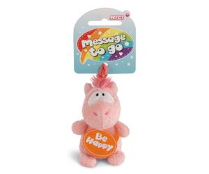 NICI Schlüsselanhänger, Einhorn Merry Heart, Be Happy - Stück
