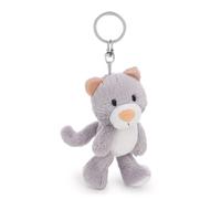 NICI Schlüsselanhänger Katze Felli 10 cm – Plüsch, grau – an Headerkarte