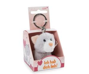 Nici - Schlüsselanhänger Katze Ich hab dich lieb! in Geschenkverpackung grau