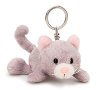 NICI Schlüsselanhänger Katze 10 cm Grau – liegender Schlüsselhalter für Rucksack & Tasche | 62133