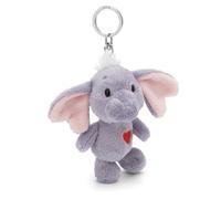 NICI Schlüsselanhänger Love Elefant dunkelgrau 10cm grau - Plüsch-Begleiter Kuscheltieranhänger mit Schlüsselring für Schlüsselband, Schlüsselbund & Schlüsselhalter