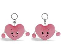 NICI Schlüsselanhänger Love Herz 8cm - pink - Treuer-Plüschbegleiter für Rucksack oder Tasche, Schlüsselhalter für klein und Groß | 62622 (Packung mit 2)