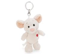 NICI Schlüsselanhänger Love Maus Mira mit Herz 10cm - Niedlicher Taschenanhänger aus kuschelig weichem Plüsch - Geschenk & Glücksbringer für Kinder & Erwachsene | 63351
