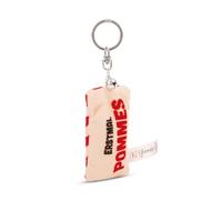 NICI Schlüsselanhänger Mini Plüschkissen Erstmal Pommes 8cm mit Glöckchen