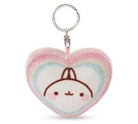 NICI 48221 Schlüsselanhänger Molang 8cm herzförmig, WEIß